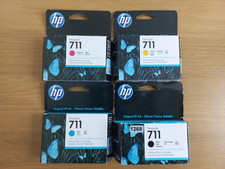 Genuine HP 711 4-Pack Black Magenta Cyan Yellow Ink for DesignJet T520 T120