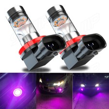 2x Pink Purple H11/H8 LED Fog