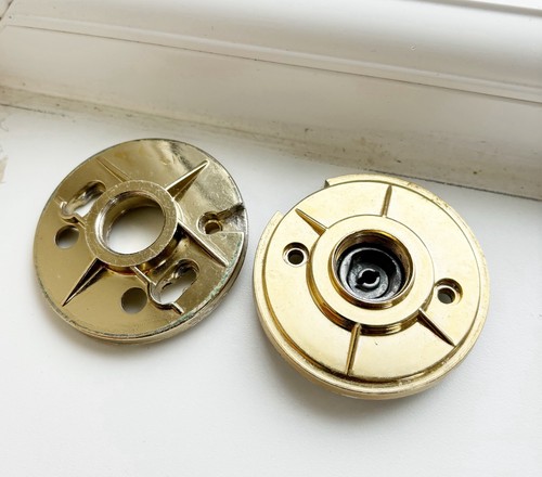 Vintage solid brass bases - solid,