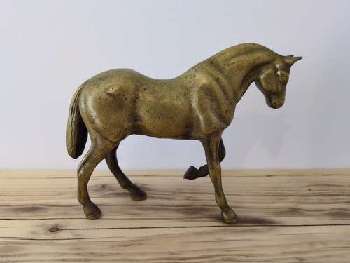Brass horse figurine vintage - figurine,