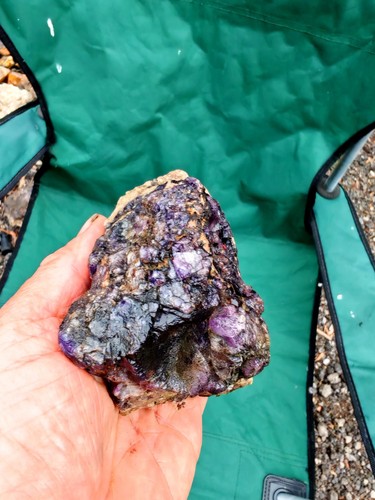 Blue john fluorite raw - blue, crystal