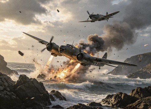 Spitfire chasing dornier do17 - spitfire,