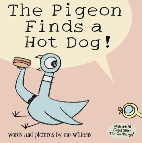 Pigeon finds hotdog - a, hotdog!