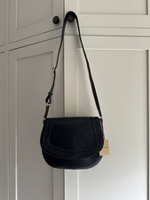 Boden navy leather midi - navy, saddle