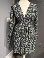 Zara Black Green Lilac Lined