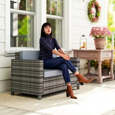 Garden Rattan Wicker Loveseat