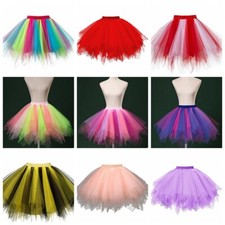 New Women Multi Color Tutu Lace Half Ballet Underskirt Princess Costume Skirt