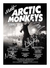 ARCTIC MONKEYS ENTIRE GROUP AUTOGRAPHED SIGNED A4 POSTER PHOTO PRINT