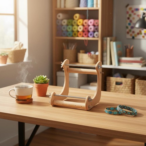 Wooden bead weaving - bead, diy