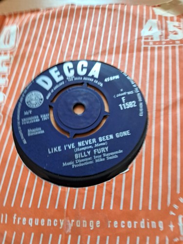 Billy fury like never - fury,