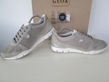 GEOX SUKIE B RESPIRA  LADIES  MID. GREY NUBUCK  LEATHER TRAINERS SIZE 6 EU 39