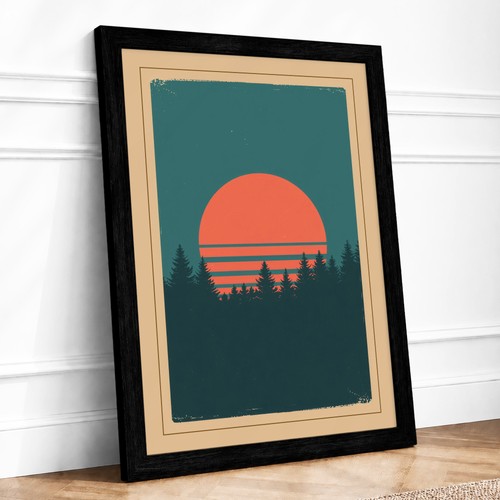 Forest sunrise minimalist - forest,