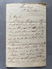James Eckford Lauder, Scottish Artist, SIGNED letter, 1846