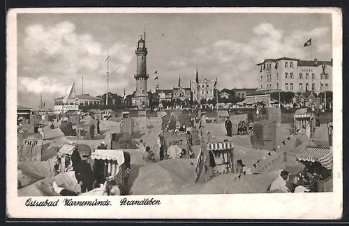Postcard warnemünde beach - warnemünde,,
