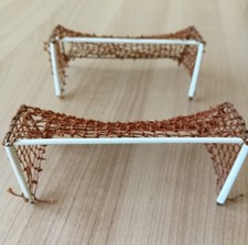 Vintage Subbuteo pair metal framed goals from 1960s