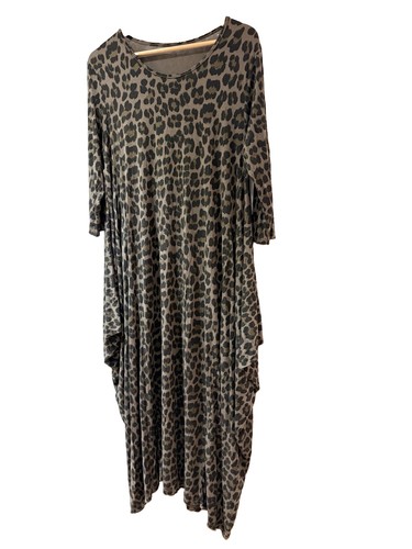Animal print lagenlook dress - print,