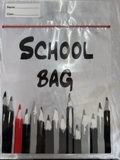 Kids Clear Plastic School Bag Maxigrip Book Bag A4