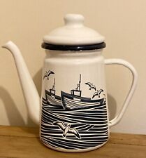 Mini Moderns Whitby Enamel Coffee Pot , Seagulls Boats