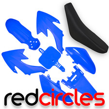 CRF50 PIT BIKE PLASTIC SET - BLUE (50cc 110cc 125cc PITBIKE WITH SEAT PAD)