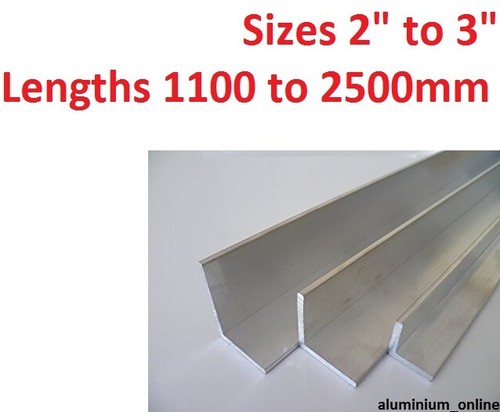 Aluminium angle unequal - unequal, 2"