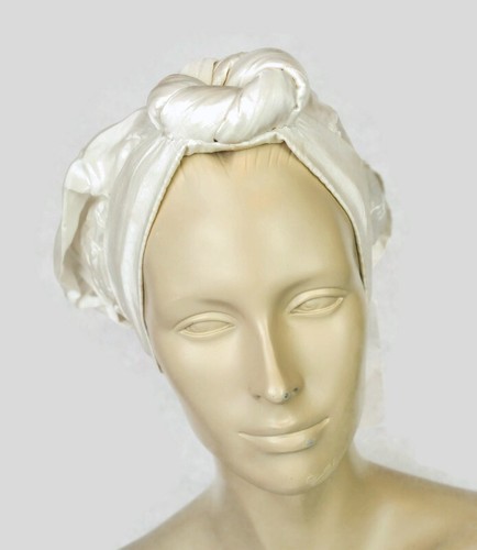 Vintage satin beige - vintage, hat