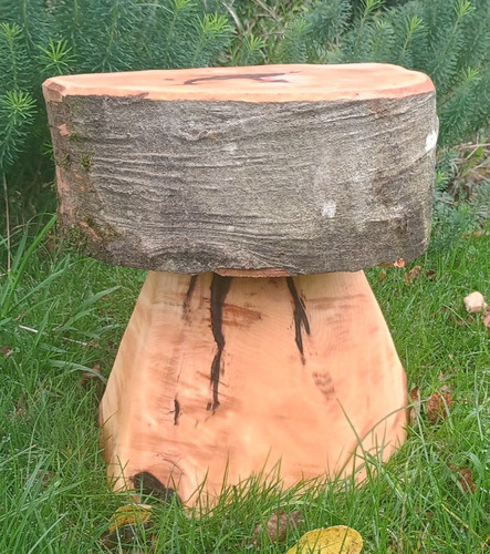 Mushroom stool solid wooden