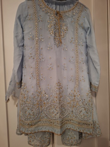 Girl embroidered blue - girl's,