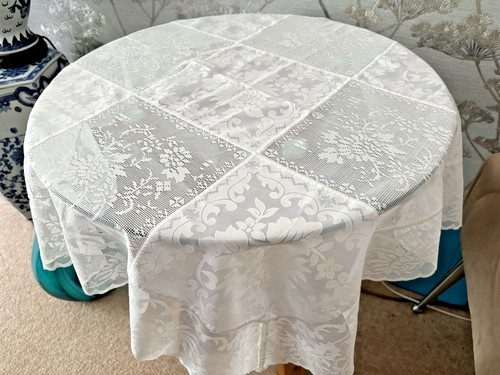Vintage white polyester - white,