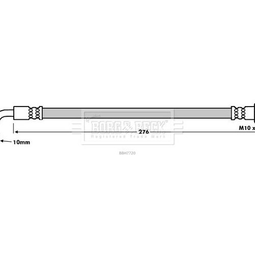 Borg beck brake hose bbh7720 - beck,