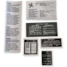 Triumph STAG ** INFO LABEL