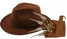 FREDDY KRUEGER COSTUME ADULT NIGHTMARE HAT CLAW HALLOWEEN FANCY DRESS