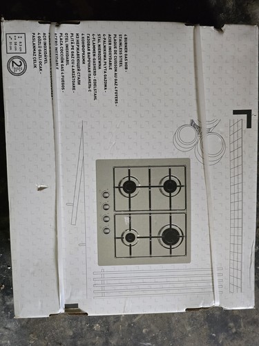60cm built gas hob burner - hob, 4