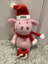 M&S Percy Pig on Skates Hanging Plush Christmas Tree Decoration 2023 Xmas Santa