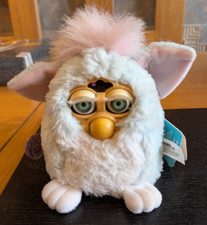 1999 Tiger Electronics Pale blue and pink Furby baby working Vintage