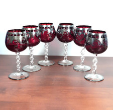 Vintage MCM Czech Red Ruby