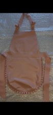 Latex Rubber Baby Pink Apron With Tie Belt halter neck strap Fetishwear