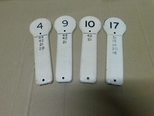 Vintage  British Railways Railwayana Signal Box Lever Plate X4 Plastic