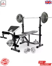 Gym Weight Bench with Barbell