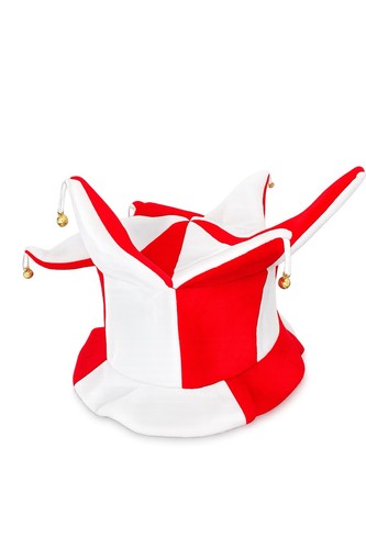 Red white jester hat - &,