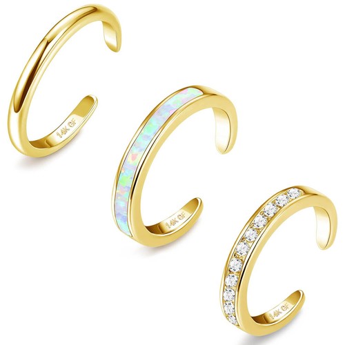 3pcs 14k gold filled toe - 3pcs, rings