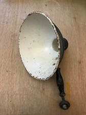 Vintage Industrial Lamp Shade Salvaged Barn find steel & brass task light wooden