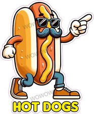 Catering van sticker Hot Dogs