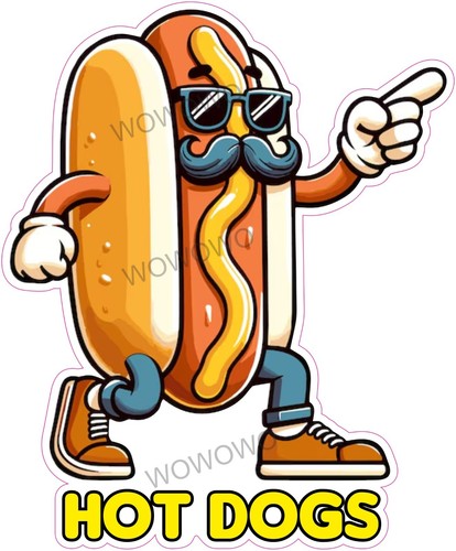 Catering van sticker hot dogs - hot,