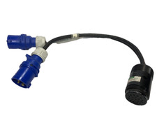 Socapex female to 2 x 16amp male - H07 RN-F 3G 2,5