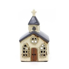 Ceramic Church Tealight Holder