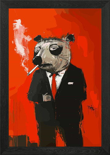 Cool mole with smoke framed - mole,