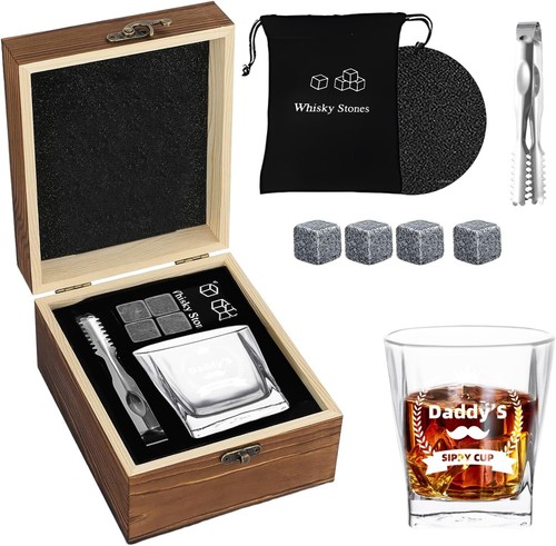 Whiskey glass gift set stones - whiskey, set,
