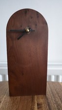 Brown Yew Wood Desk clock by