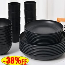 Black Dinnerware Bowl Plates