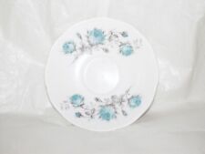 Vintage White With Blue Rose Pattern China Saucer By Salisbury
